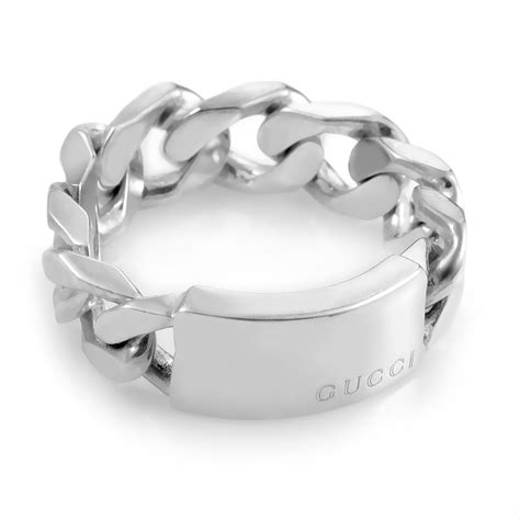 gucci silver chain ring|Gucci chain price.